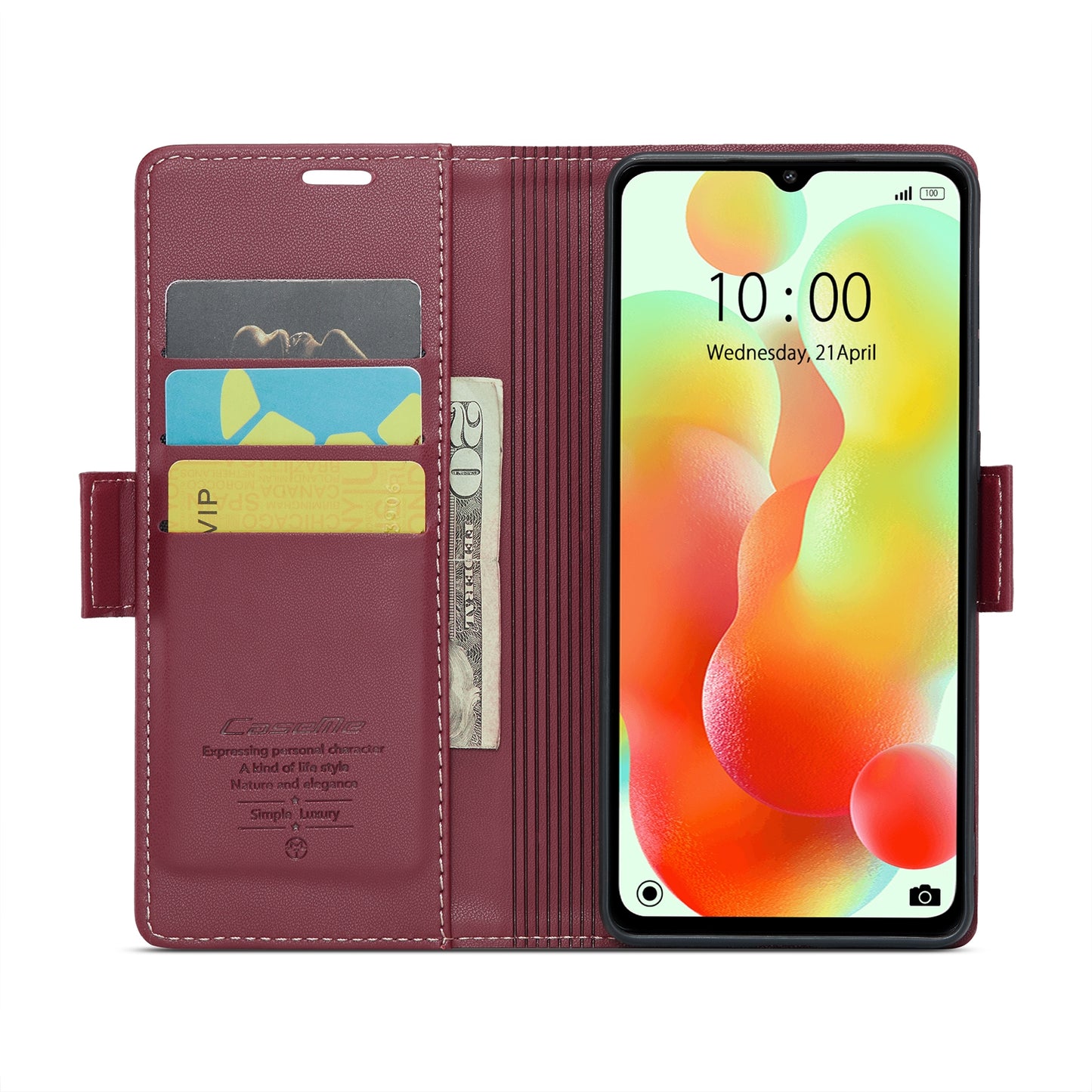For Xiaomi Redmi 11A / 12C Leather Case - RFID Anti-Theft, Litchi Texture, Wallet & Stand Design