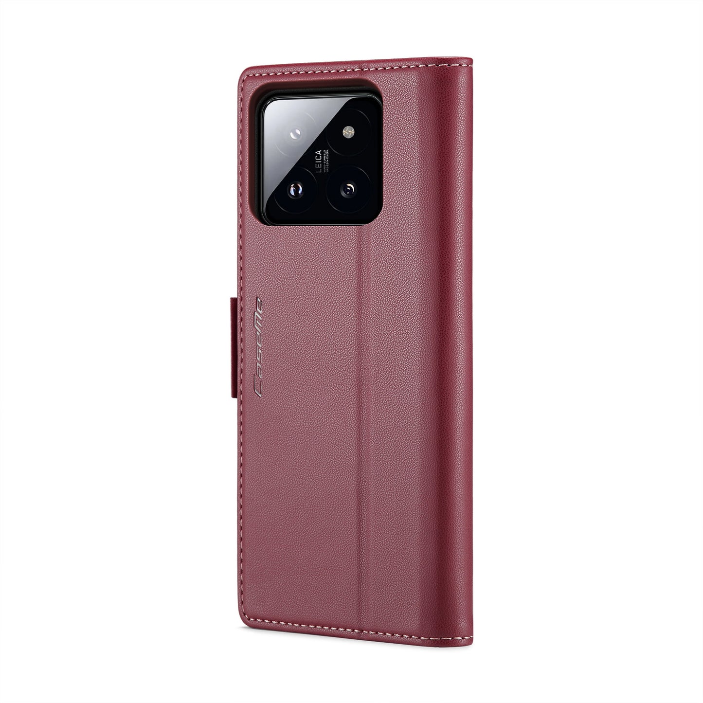 For Xiaomi 14 Leather Case - RFID Anti-Theft, Litchi Texture, Wallet & Stand Design