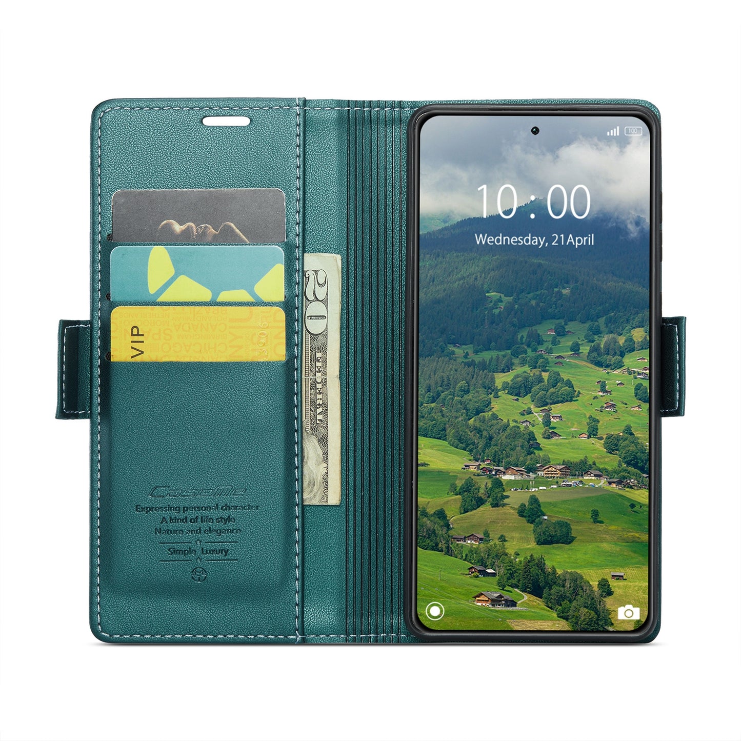 For Xiaomi 14 Leather Case - RFID Anti-Theft, Litchi Texture, Wallet & Stand Design