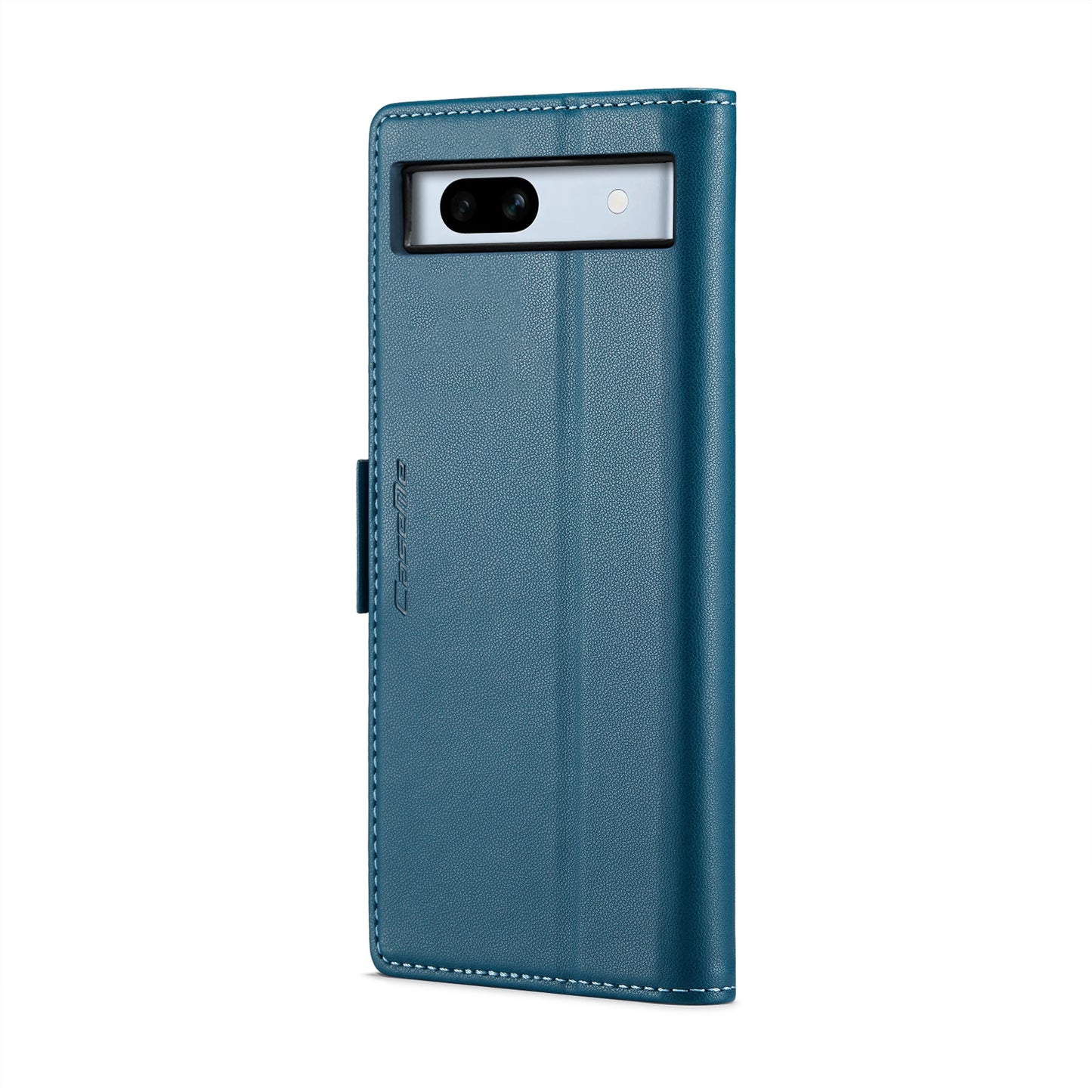 For Google Pixel 7a Leather Case - RFID Anti-theft Litchi Texture with Butterfly Buckle, Card Slot & Stand