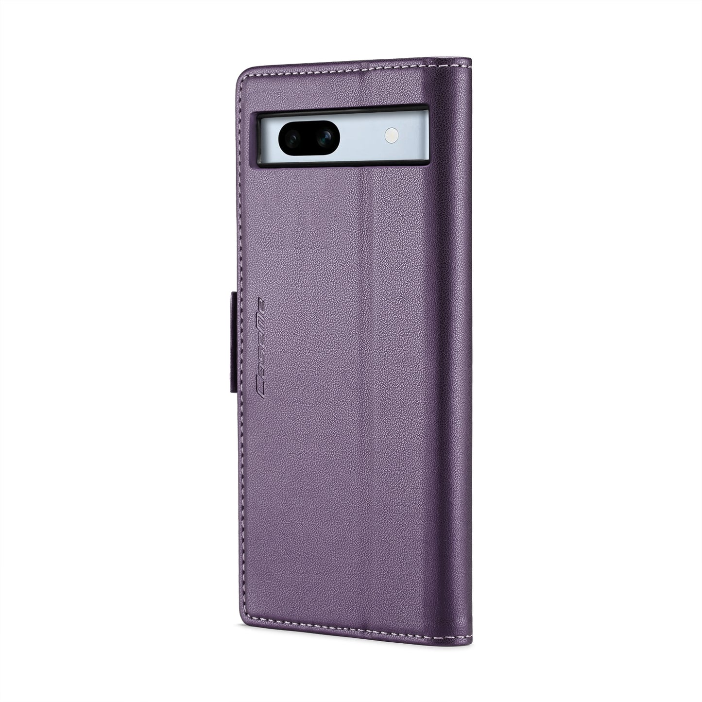 For Google Pixel 7a Leather Case - RFID Anti-theft Litchi Texture with Butterfly Buckle, Card Slot & Stand