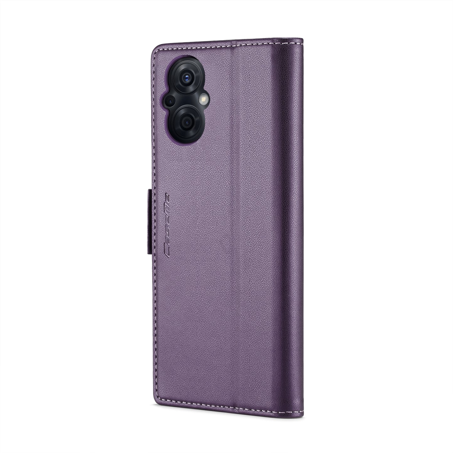 For OPPO Reno8 Lite Leather Case - RFID Anti-theft, Butterfly Buckle, Litchi Texture, Card Slot & Stand