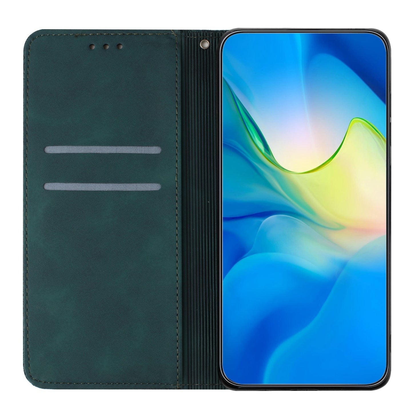 For iPhone XR Ethnic Embossed Adsorption Leather Phone Case