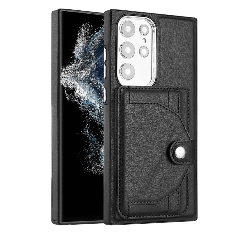 For Samsung Galaxy S22 Ultra 5G Leather Case - Shockproof with Card Holder, Durable Design