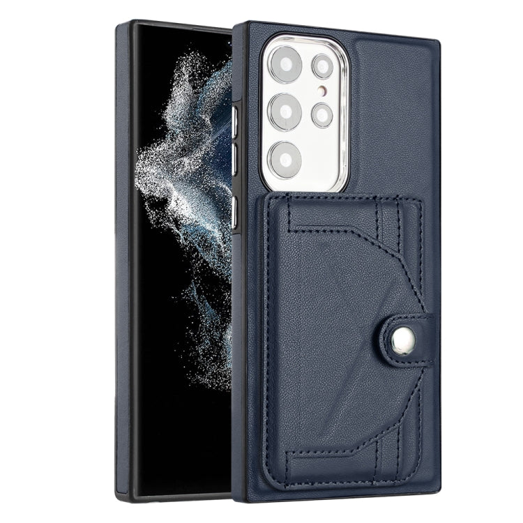 For Samsung Galaxy S22 Ultra 5G Leather Case - Shockproof with Card Holder, Durable Design