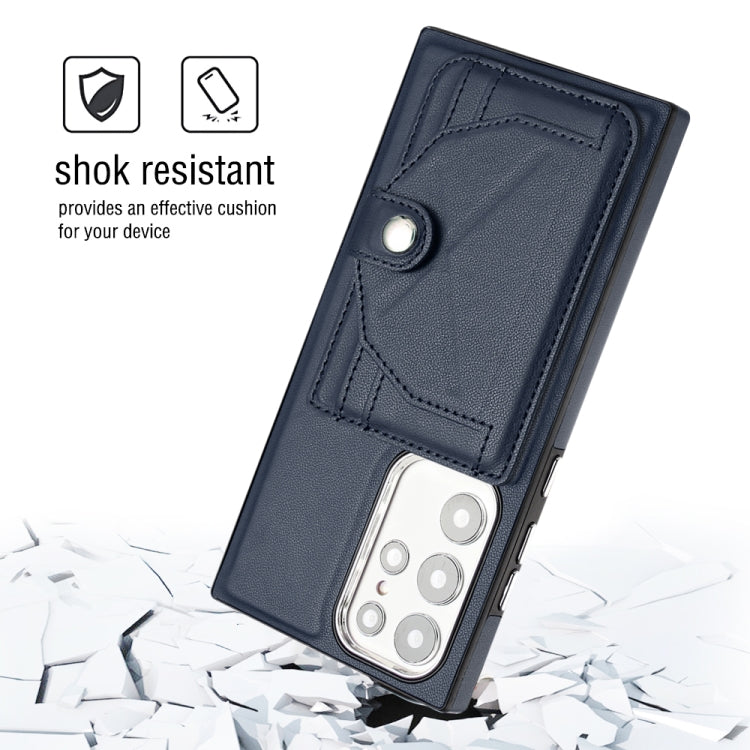 For Samsung Galaxy S22 Ultra 5G Leather Case - Shockproof with Card Holder, Durable Design