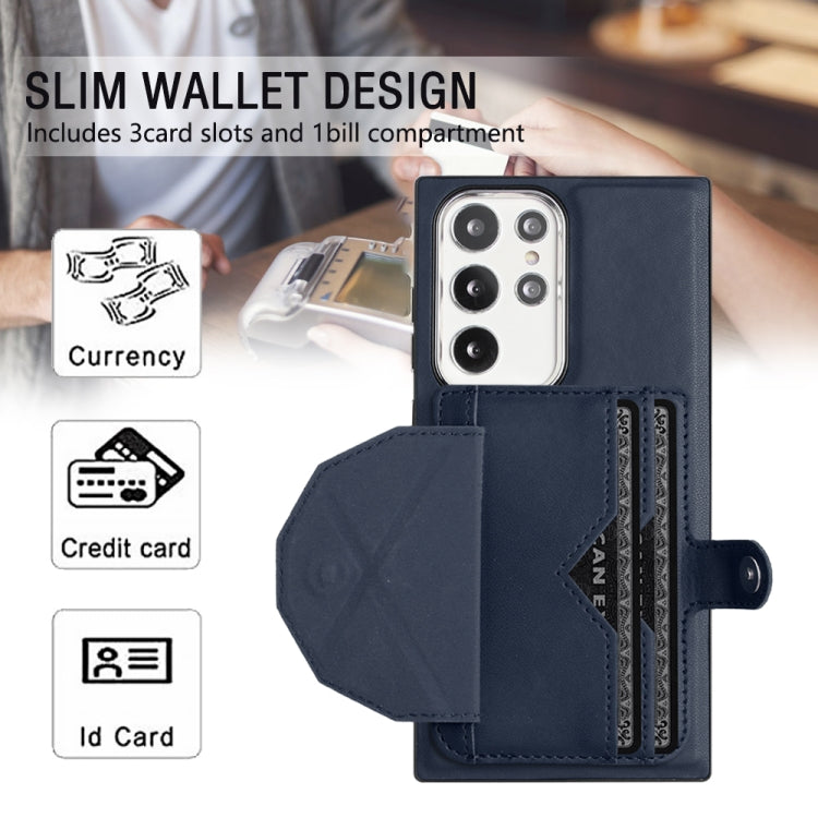 For Samsung Galaxy S22 Ultra 5G Leather Case - Shockproof with Card Holder, Durable Design