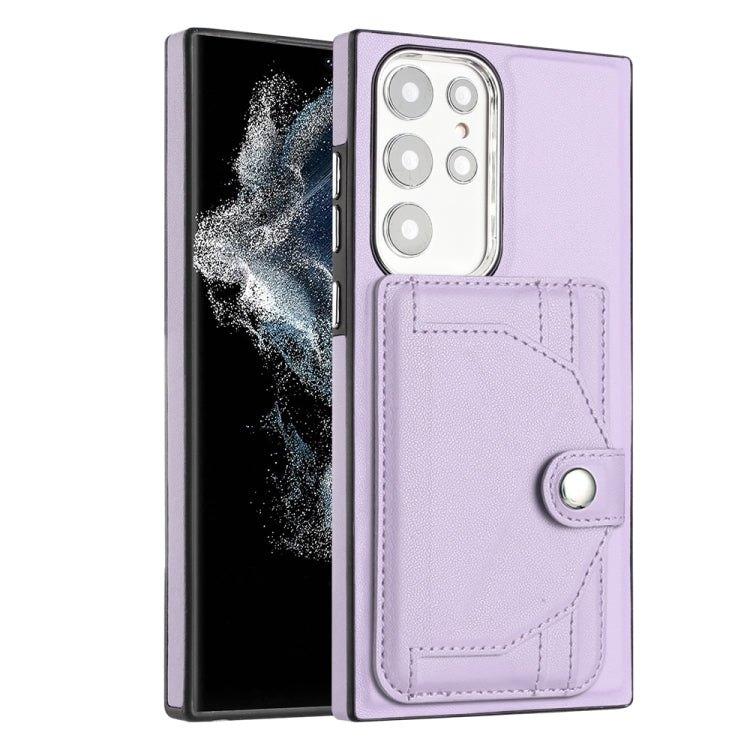 For Samsung Galaxy S22 Ultra 5G Leather Case - Shockproof with Card Holder, Durable Design