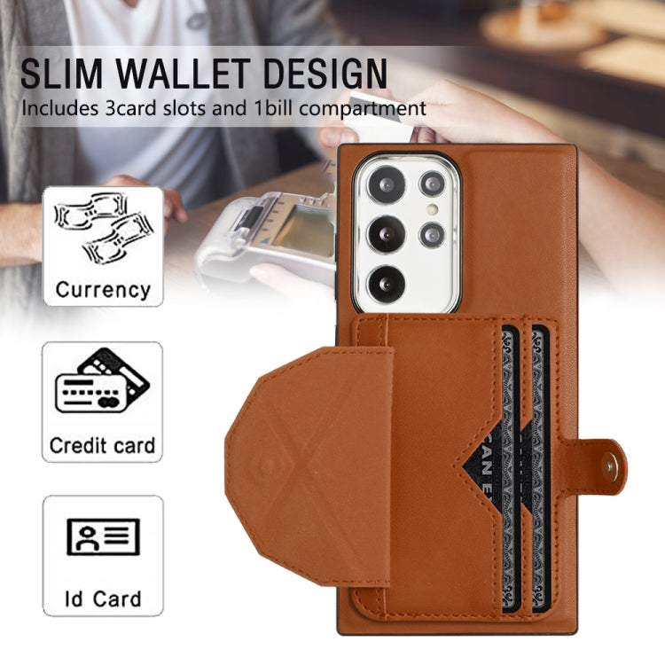 For Samsung Galaxy S22 Ultra 5G Leather Case - Shockproof with Card Holder, Durable Design