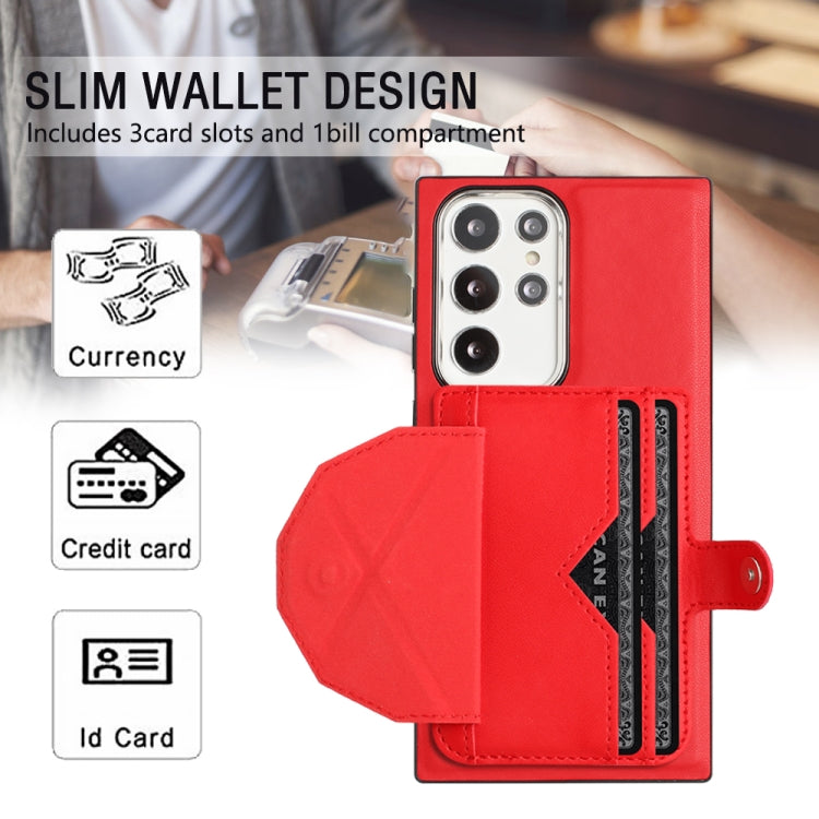 For Samsung Galaxy S22 Ultra 5G Leather Case - Shockproof with Card Holder, Durable Design