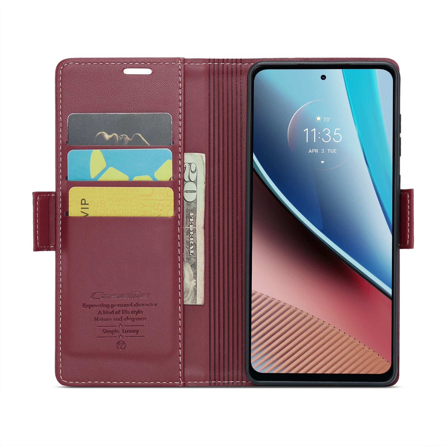 For Motorola Moto G Stylus 5G 2023 Case - RFID Anti-Theft Litchi Texture Leather Wallet with Stand and Card Slots