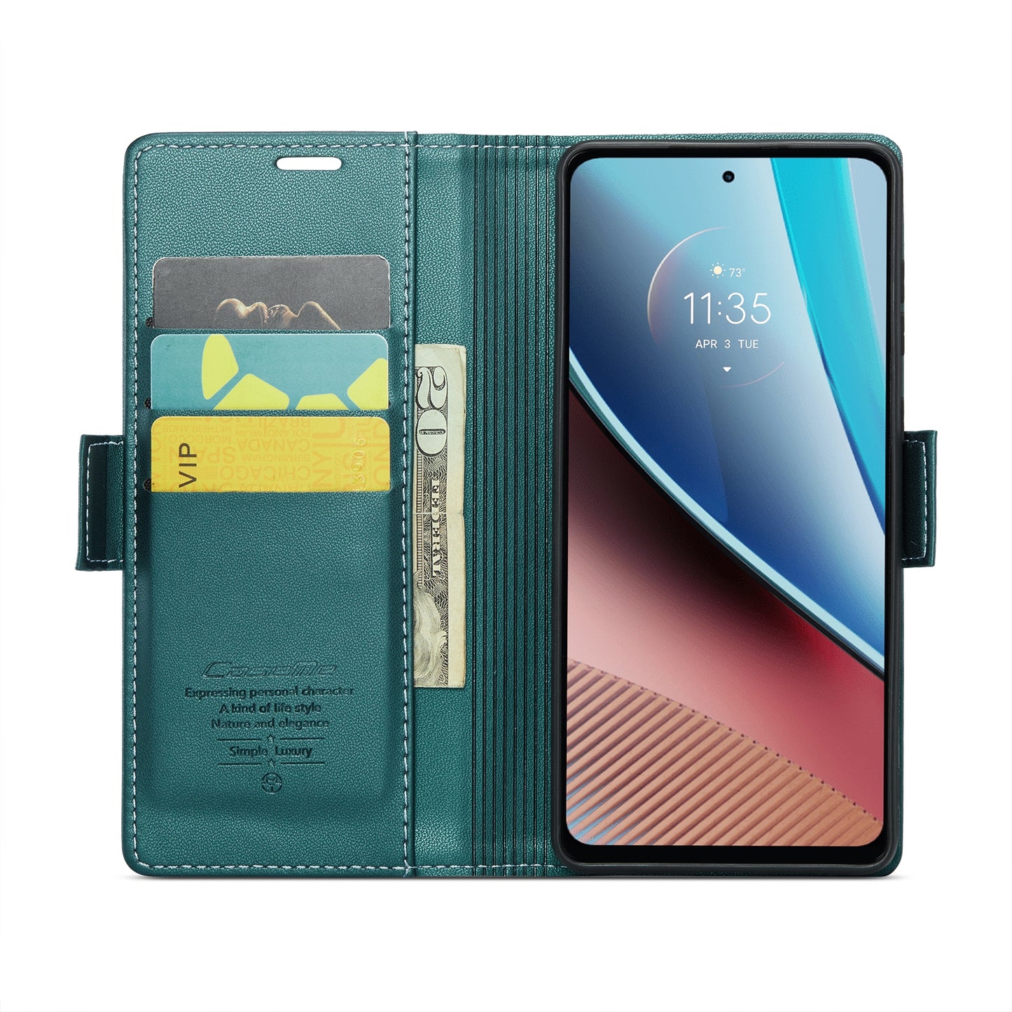 For Motorola Moto G Stylus 5G 2023 Case - RFID Anti-Theft Litchi Texture Leather Wallet with Stand and Card Slots