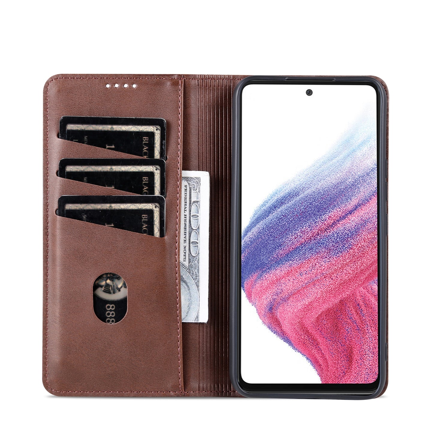 For Samsung Galaxy S23 FE 5G Leather Wallet Case with Card Holder & Magnetic Closure