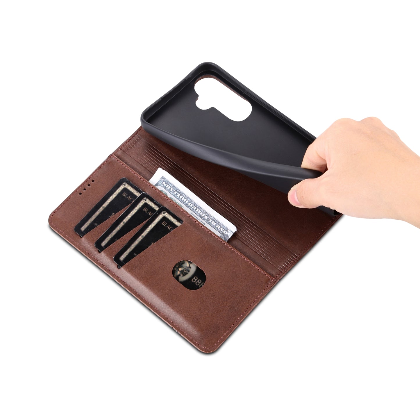 For Samsung Galaxy S23 FE 5G Leather Wallet Case with Card Holder & Magnetic Closure