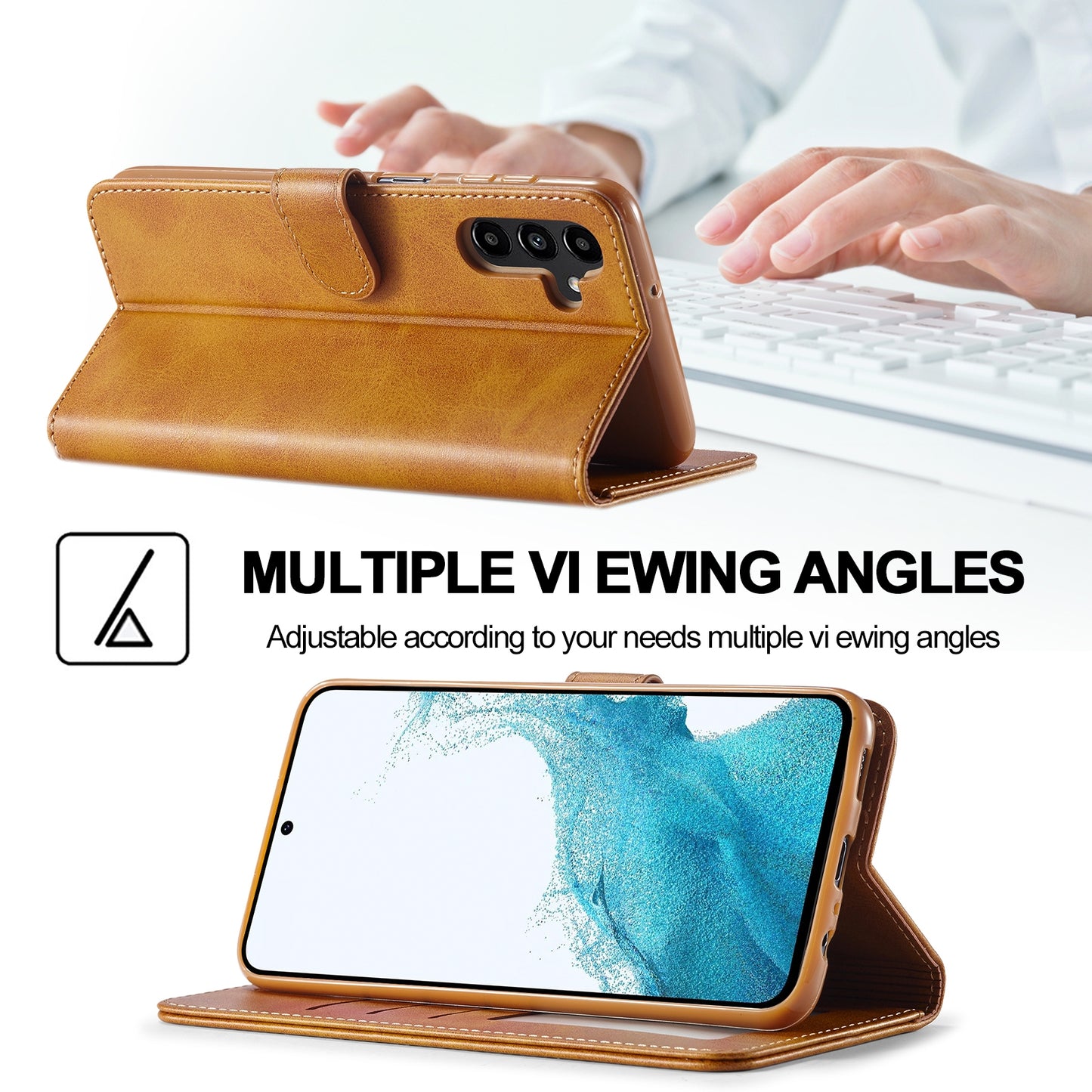 Samsung Galaxy S23 FE 5G Calf Texture Leather Case - Elegant & Durable Protection