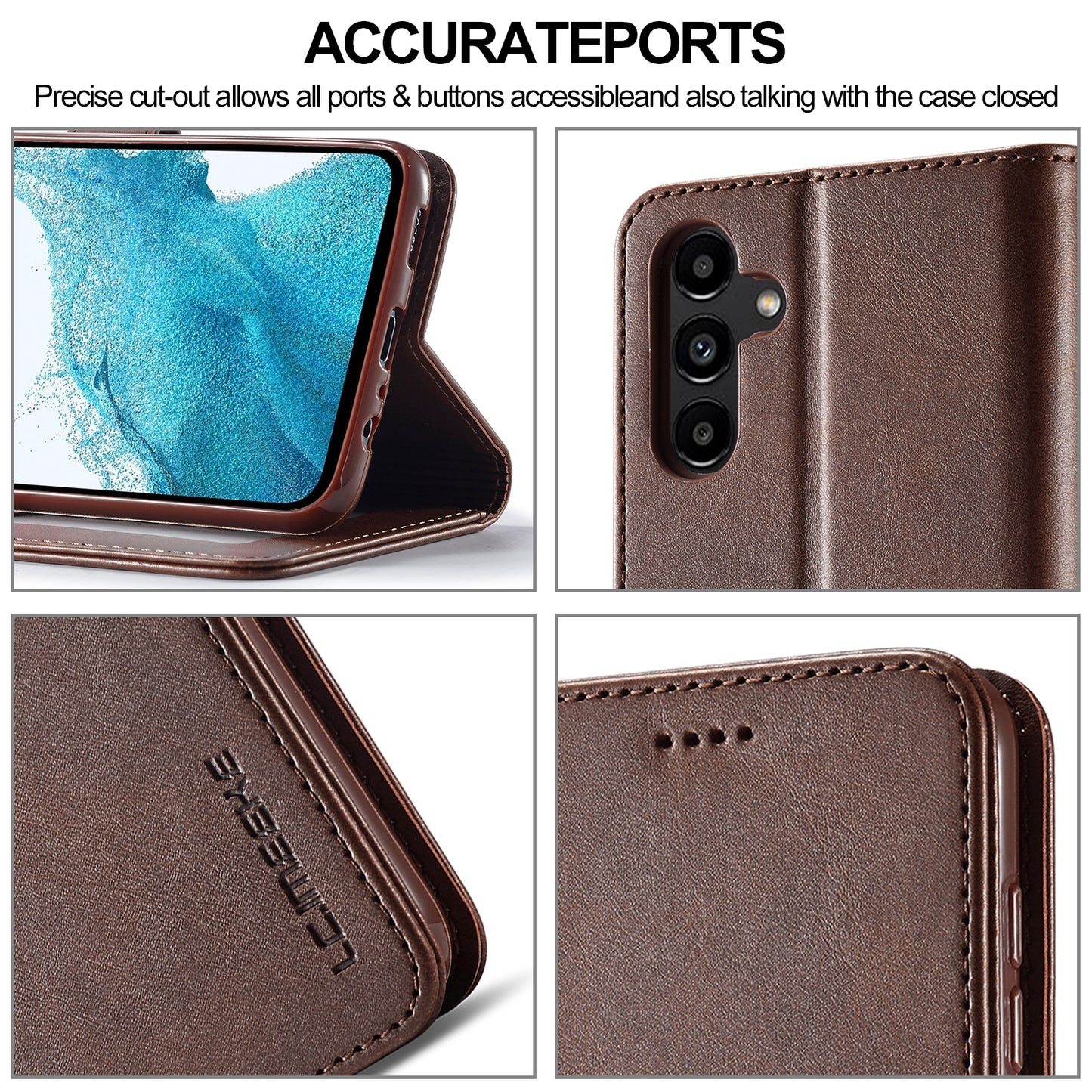 For Samsung Galaxy A05S Calf Texture Leather Case – Elegant & Durable Protection