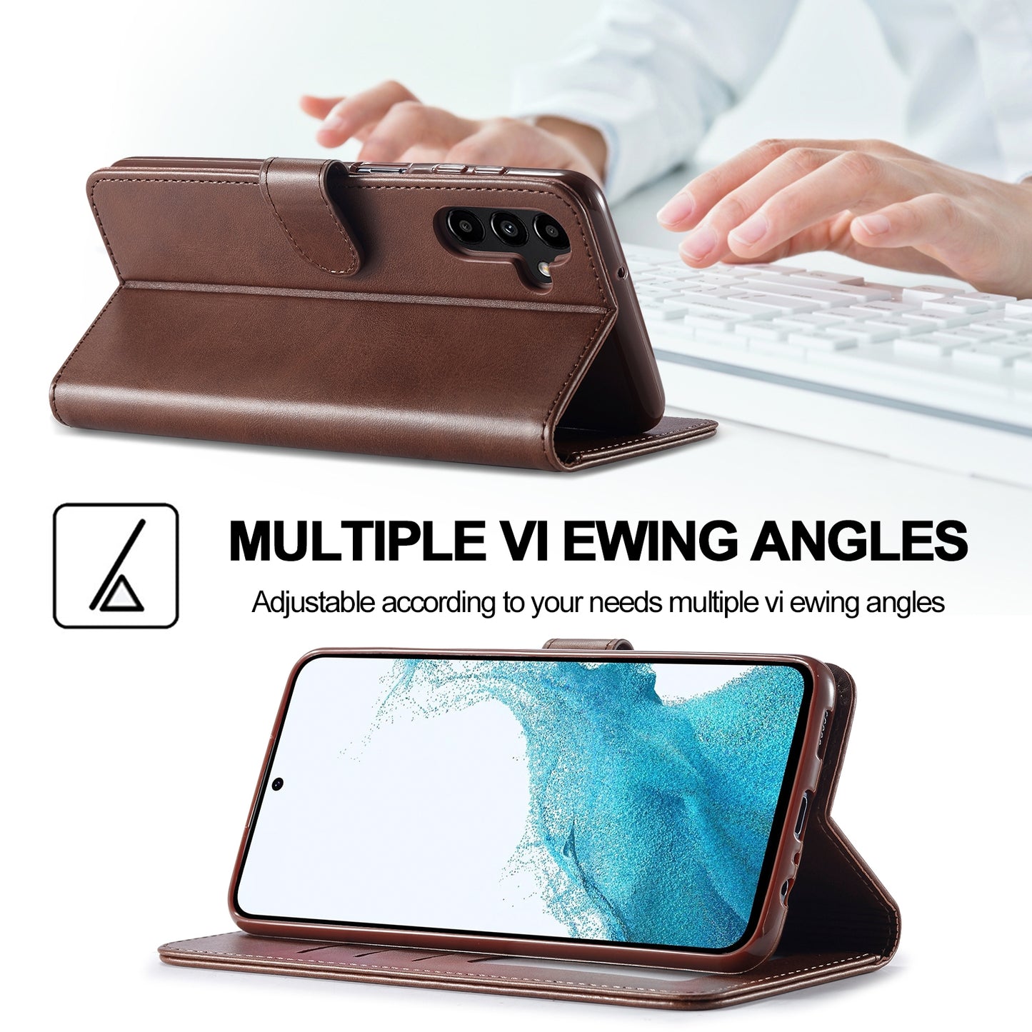 For Samsung Galaxy A05S Calf Texture Leather Case – Elegant & Durable Protection