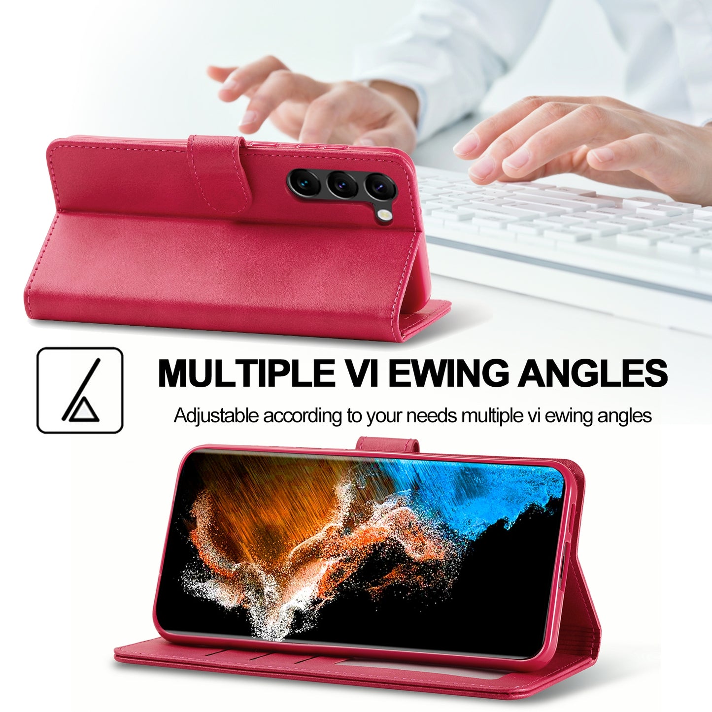 For Samsung Galaxy S24 5G Calf Texture Leather Case – Elegant & Durable Protection