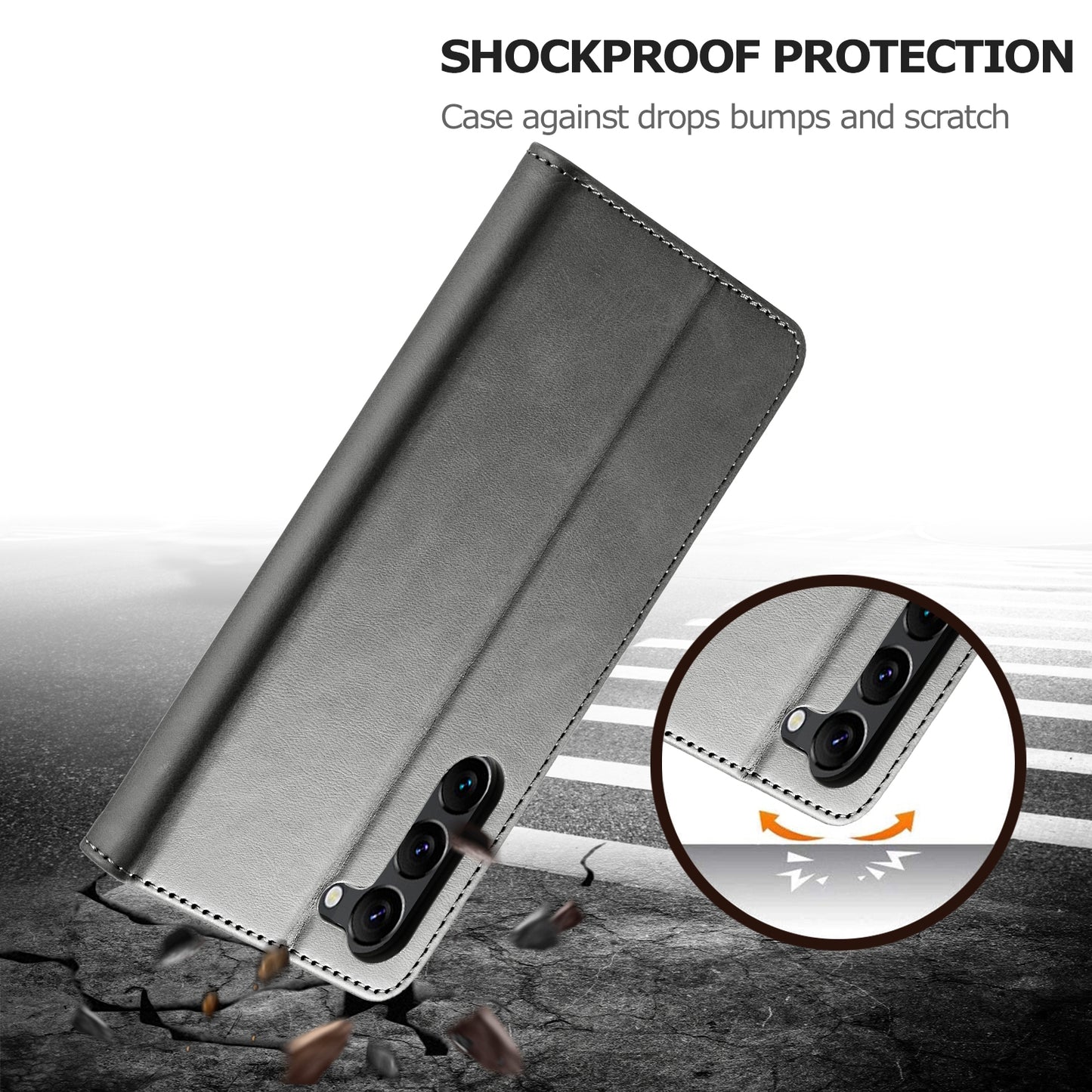 For Samsung Galaxy S24 5G Calf Texture Leather Case – Elegant & Durable Protection