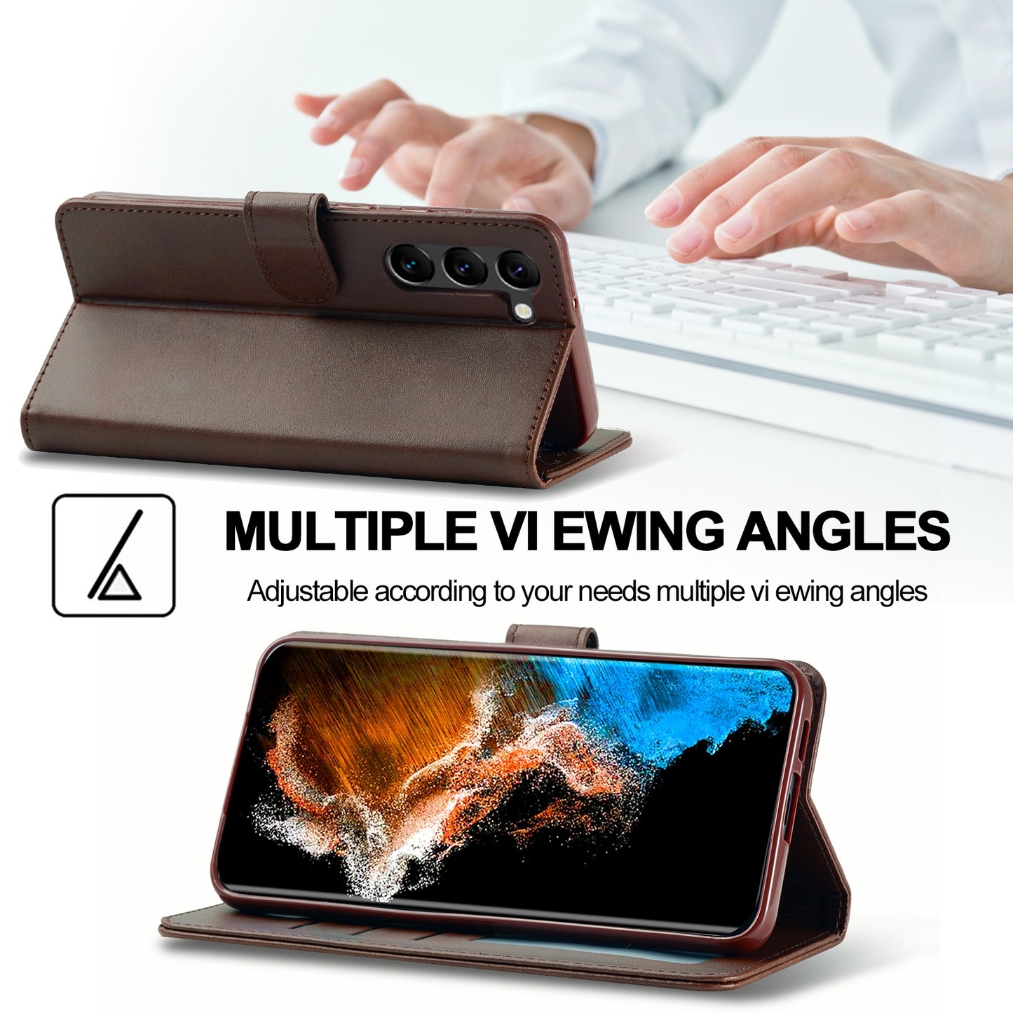 For Samsung Galaxy S24 5G Calf Texture Leather Case – Elegant & Durable Protection