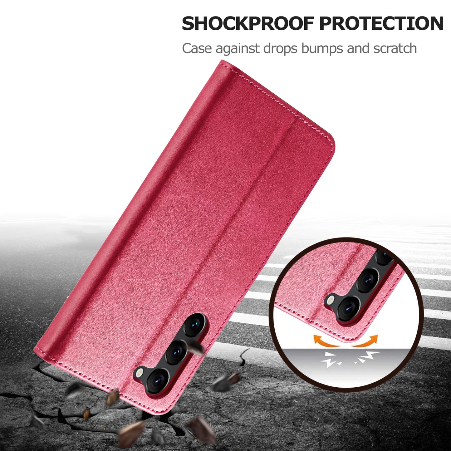 Samsung Galaxy S24+ 5G Calf Texture Leather Case - Elegant & Durable Protection