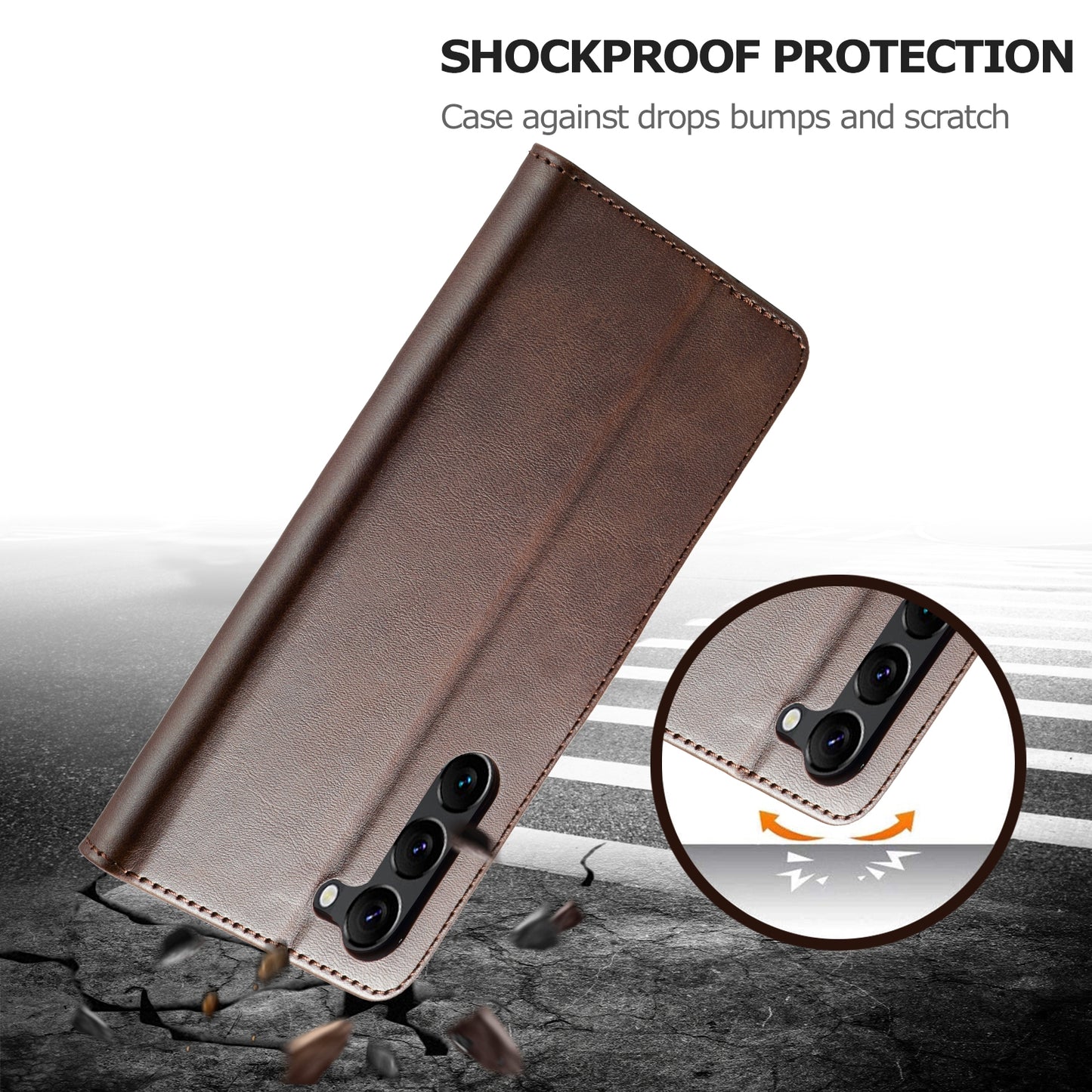 Samsung Galaxy S24+ 5G Calf Texture Leather Case - Elegant & Durable Protection