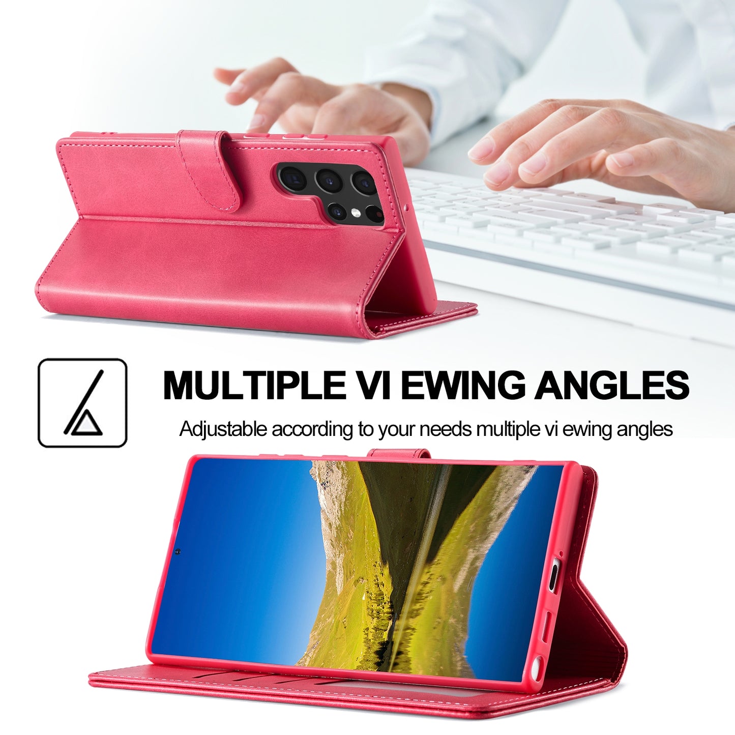 Samsung Galaxy S24 Ultra 5G Calf Texture Leather Case - Elegant & Durable Protection