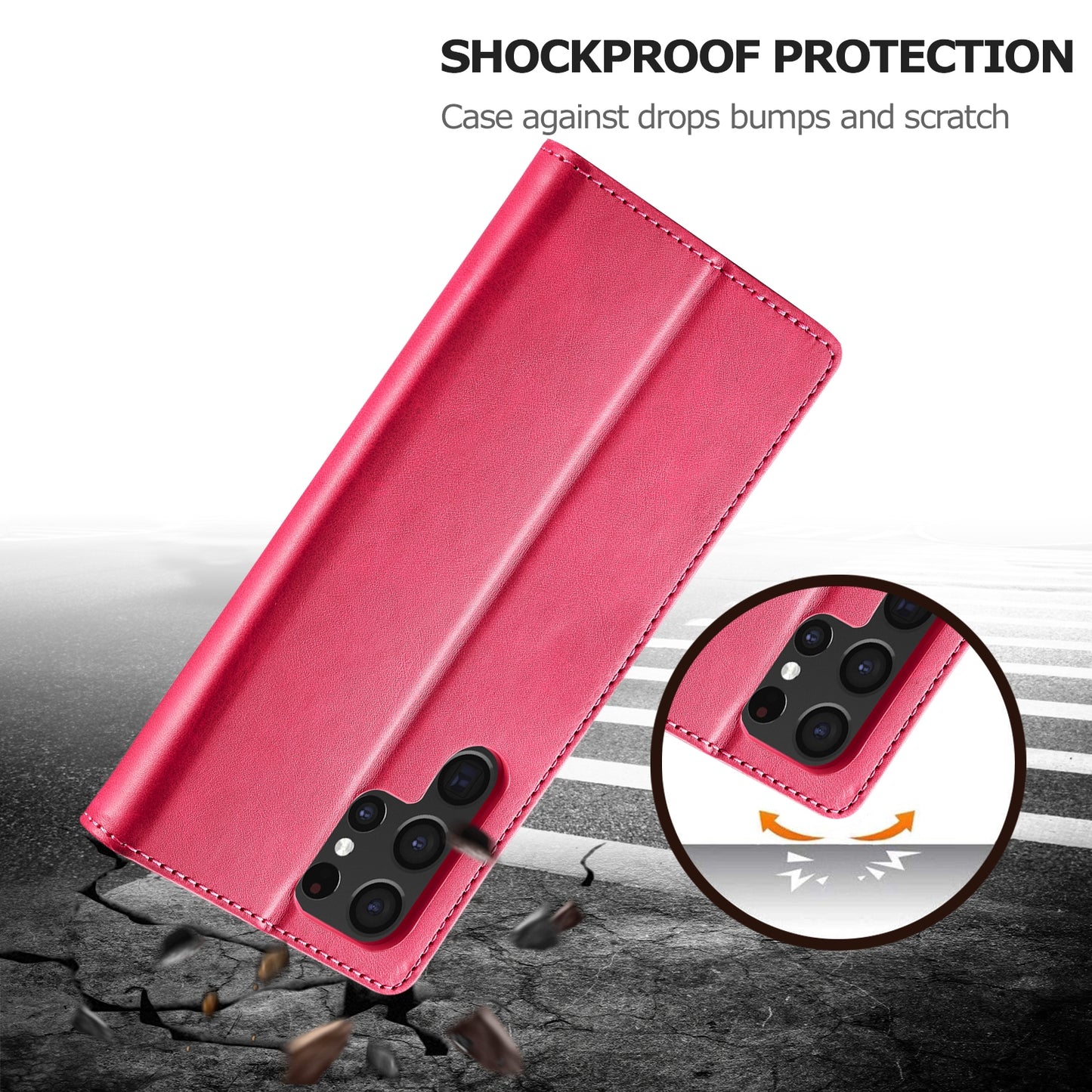 Samsung Galaxy S24 Ultra 5G Calf Texture Leather Case - Elegant & Durable Protection