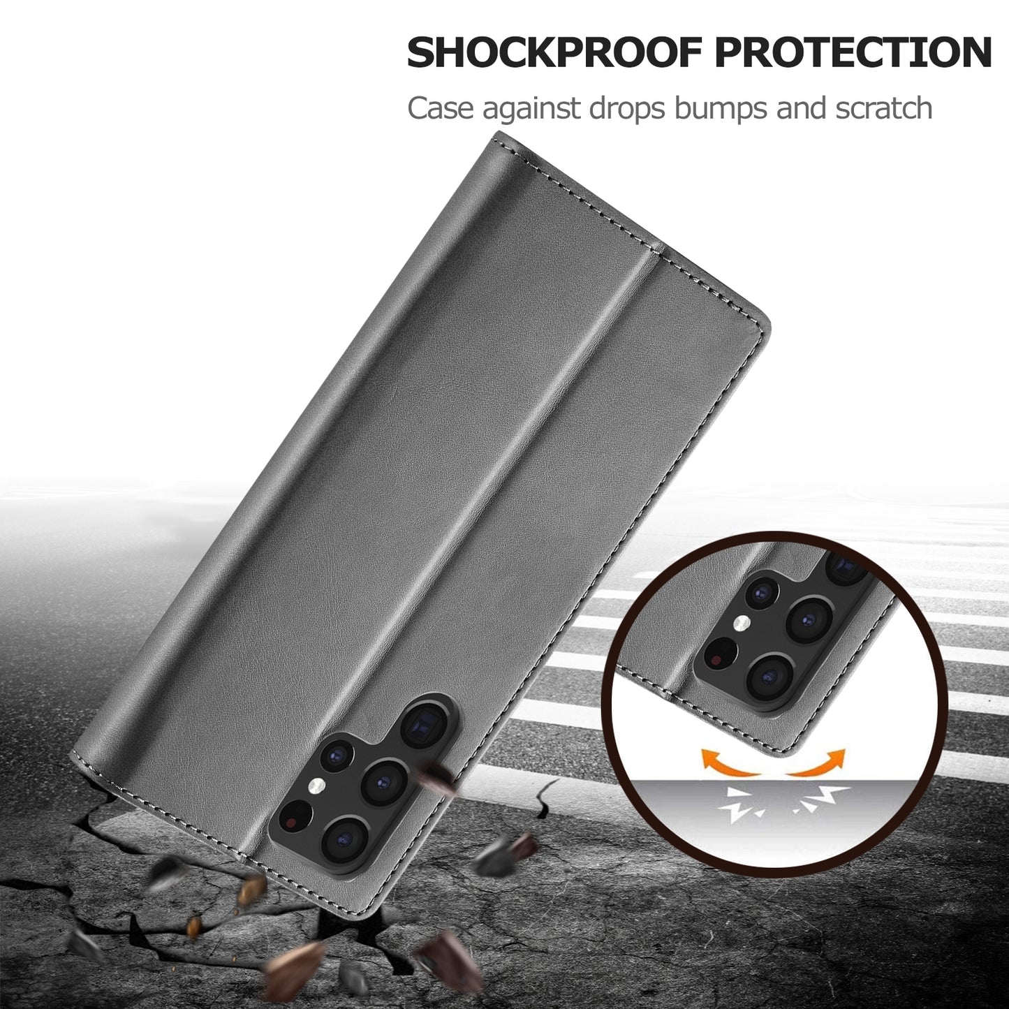 Samsung Galaxy S24 Ultra 5G Calf Texture Leather Case - Elegant & Durable Protection
