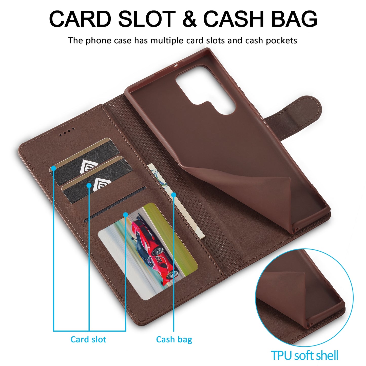 Samsung Galaxy S24 Ultra 5G Calf Texture Leather Case - Elegant & Durable Protection