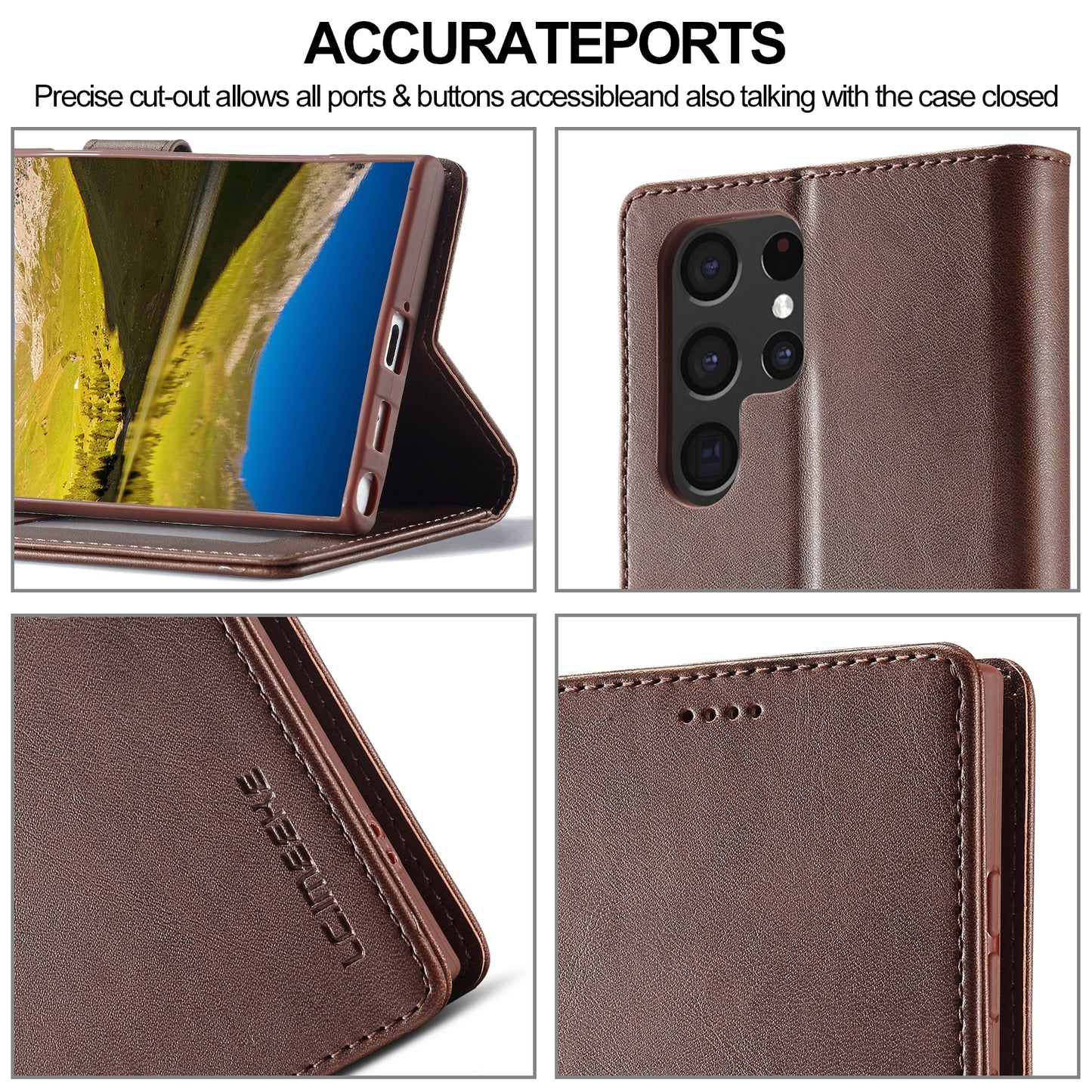 Samsung Galaxy S24 Ultra 5G Calf Texture Leather Case - Elegant & Durable Protection
