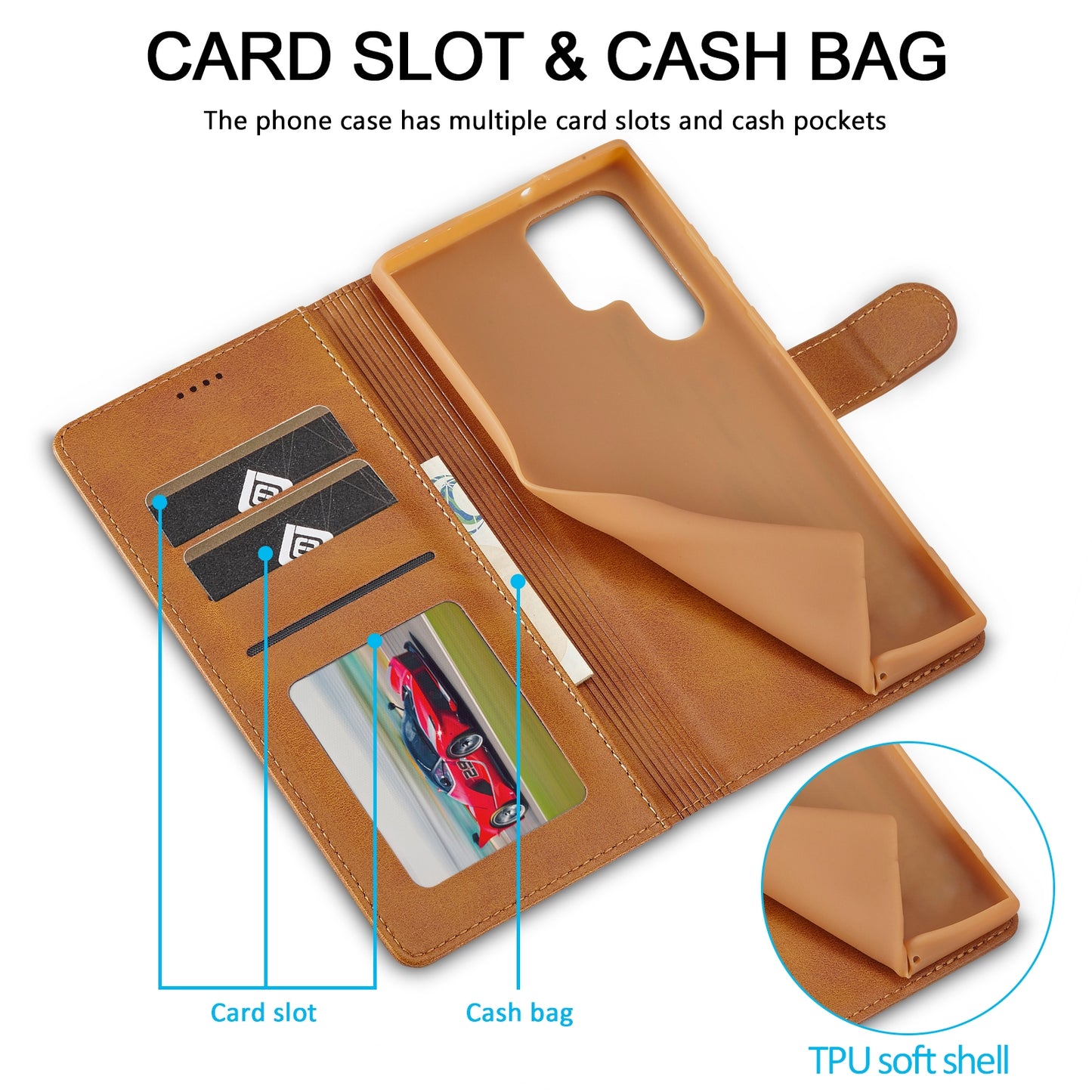 Samsung Galaxy S24 Ultra 5G Calf Texture Leather Case - Elegant & Durable Protection