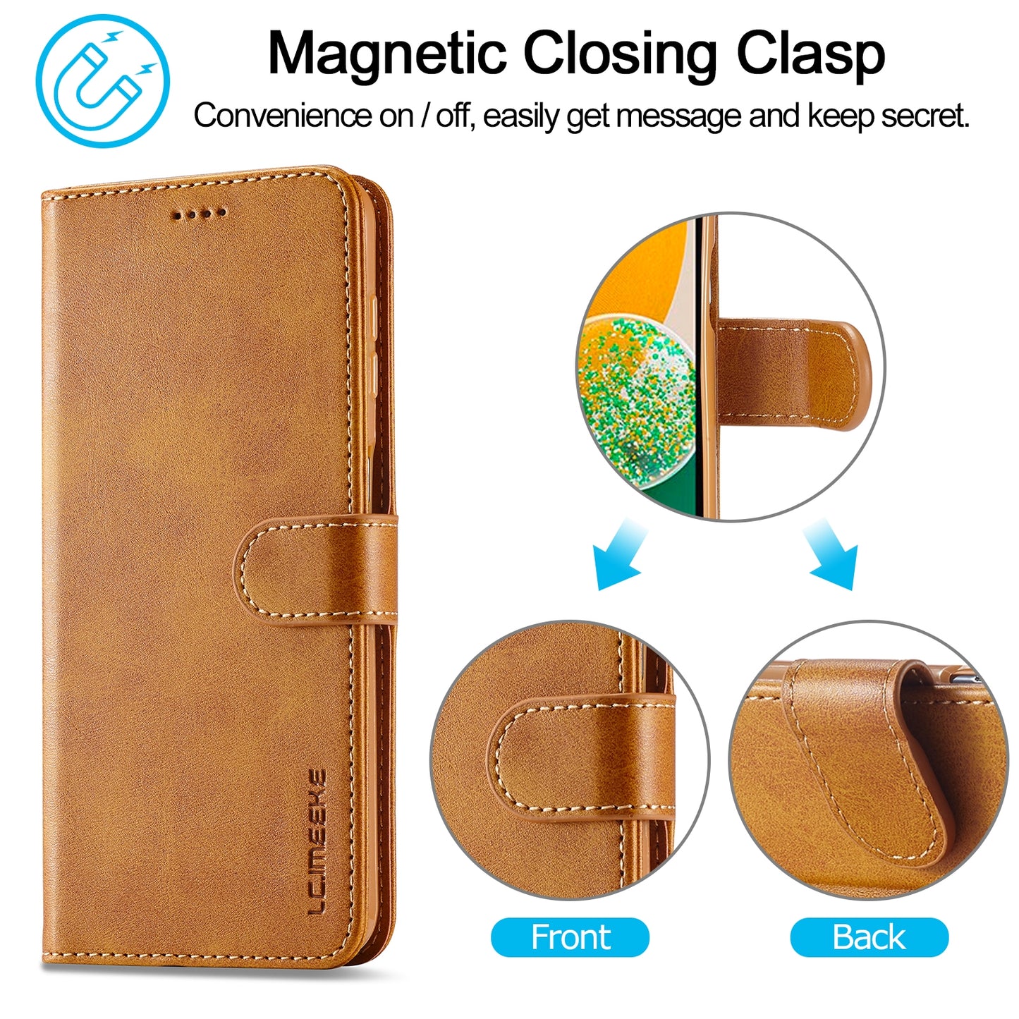 For Samsung Galaxy A15 5G Calf Texture Leather Case – Elegant & Durable Protection
