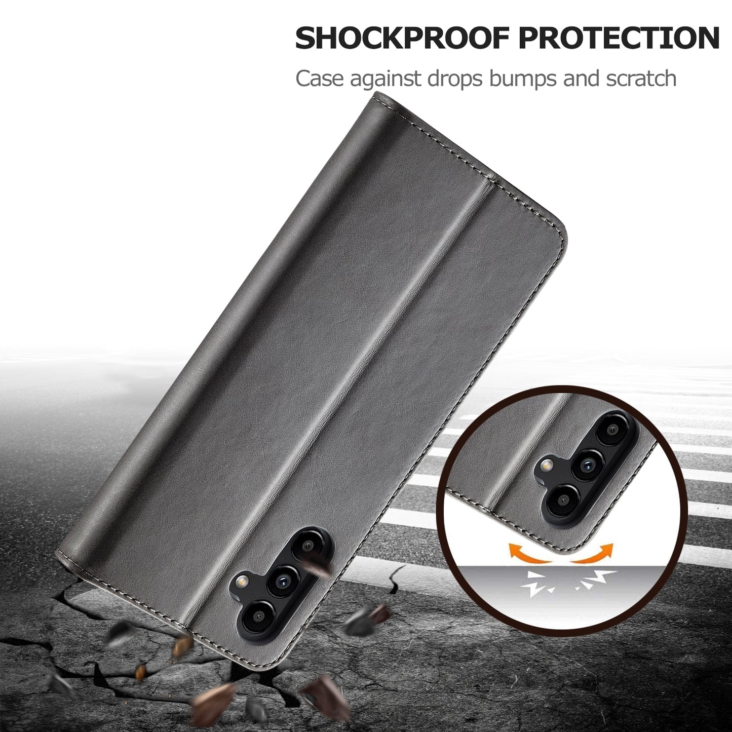 For Samsung Galaxy A35 5G Calf Texture Leather Case – Elegant & Durable Protection