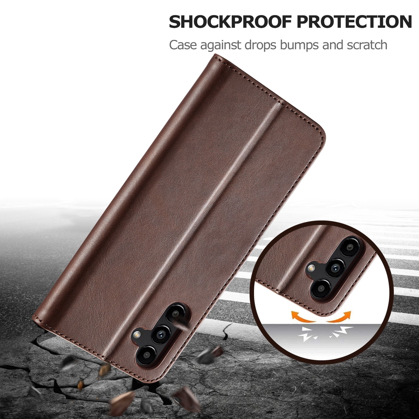For Samsung Galaxy A35 5G Calf Texture Leather Case – Elegant & Durable Protection