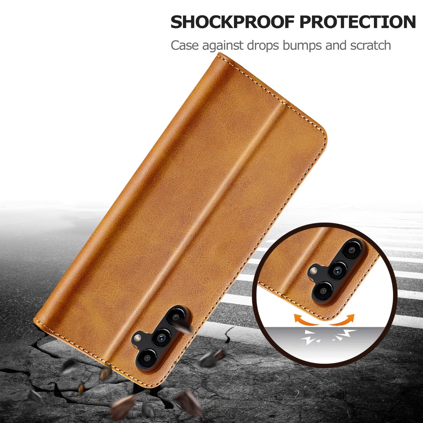 For Samsung Galaxy A35 5G Calf Texture Leather Case – Elegant & Durable Protection