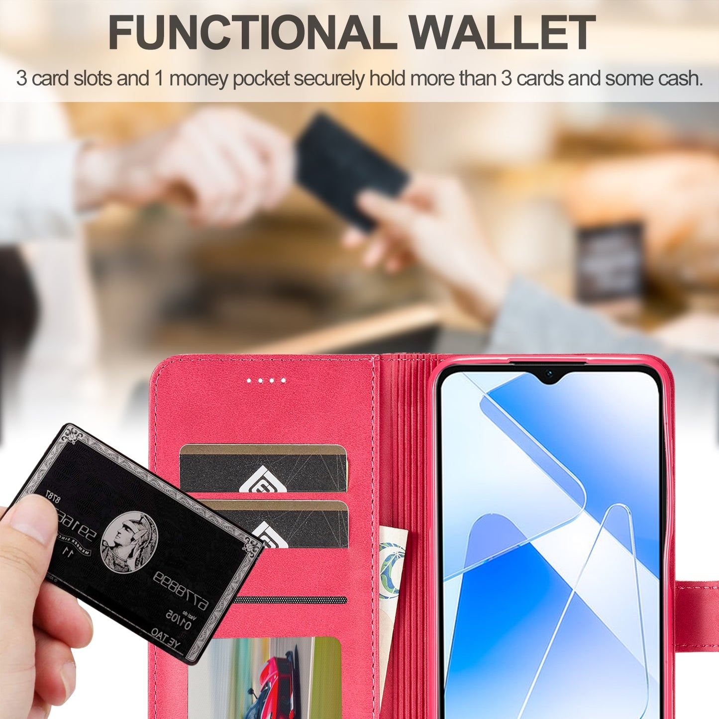 For Samsung Galaxy A55 5G Calf Texture Leather Case – Elegant & Durable Protection