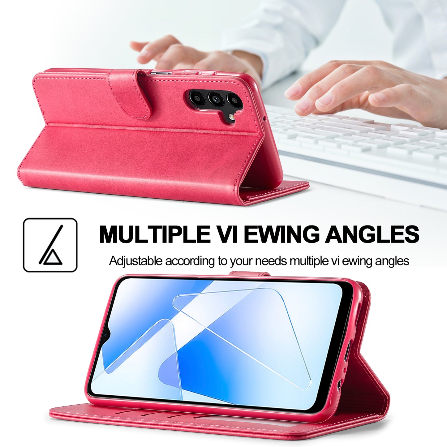 For Samsung Galaxy A55 5G Calf Texture Leather Case – Elegant & Durable Protection