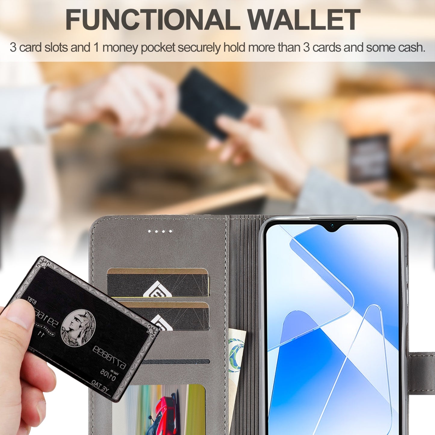 For Samsung Galaxy A55 5G Calf Texture Leather Case – Elegant & Durable Protection