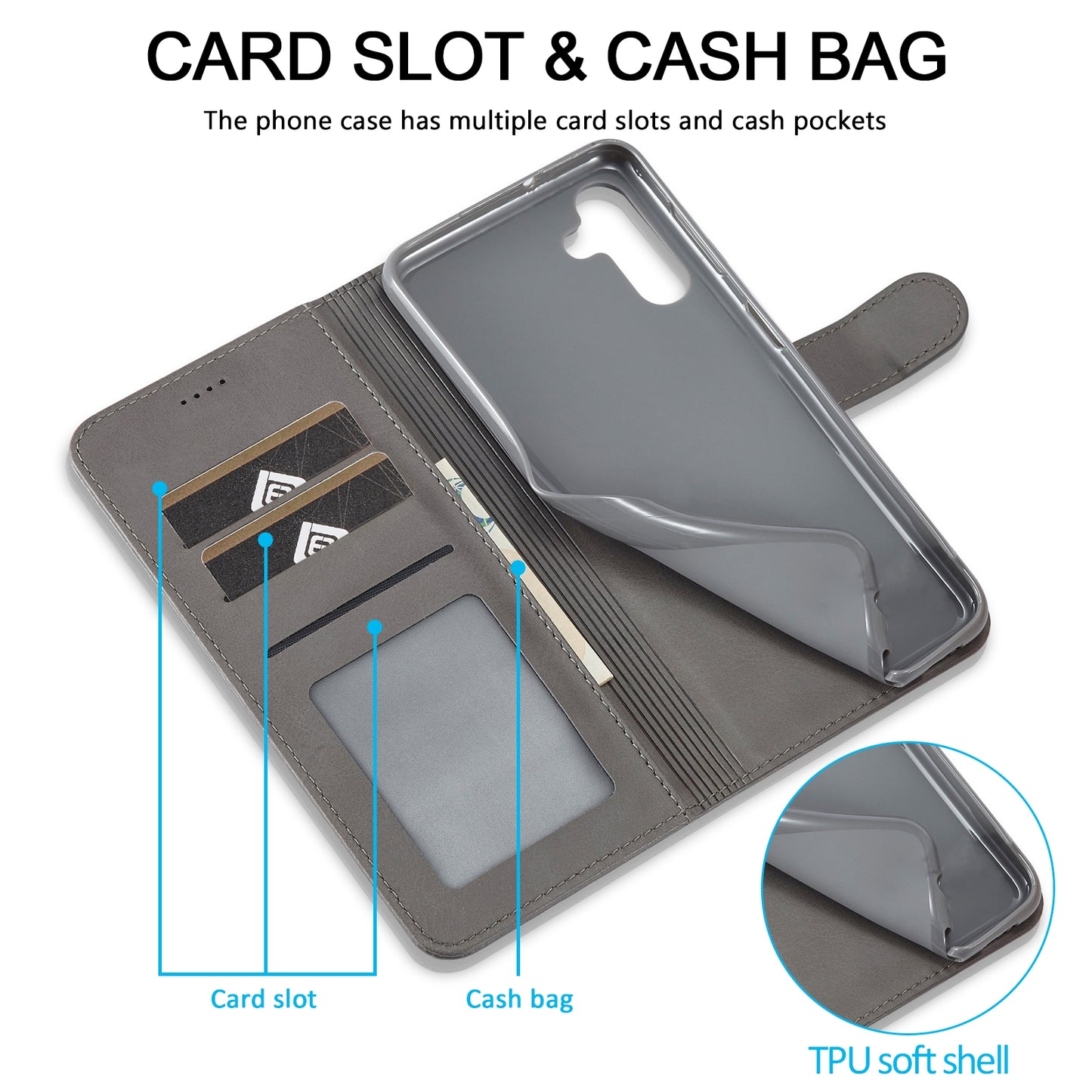 For Samsung Galaxy A55 5G Calf Texture Leather Case – Elegant & Durable Protection