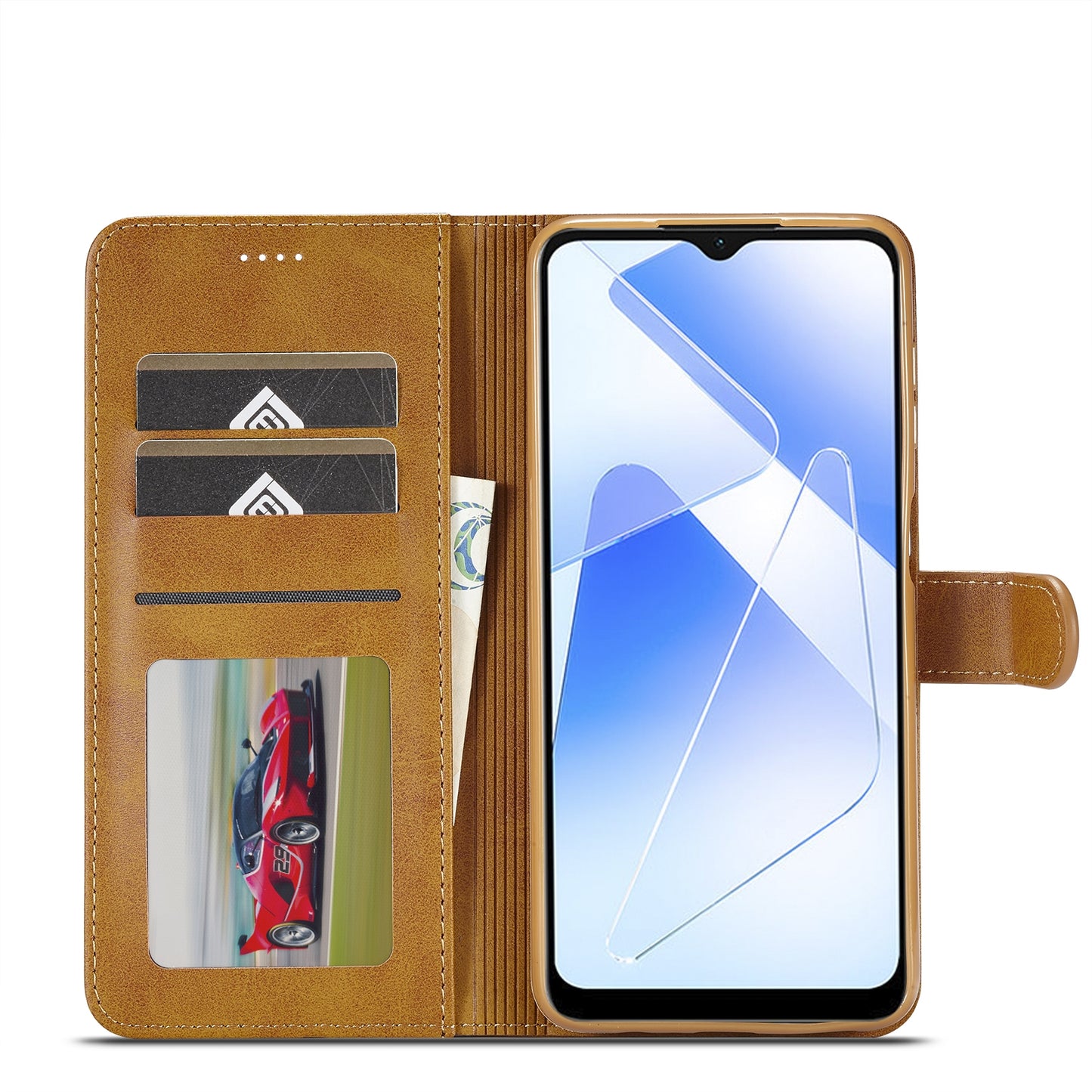 For Samsung Galaxy A55 5G Calf Texture Leather Case – Elegant & Durable Protection