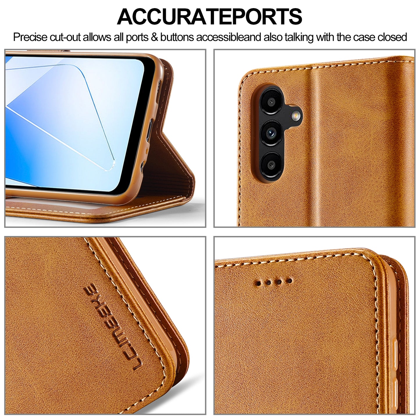 For Samsung Galaxy A55 5G Calf Texture Leather Case – Elegant & Durable Protection