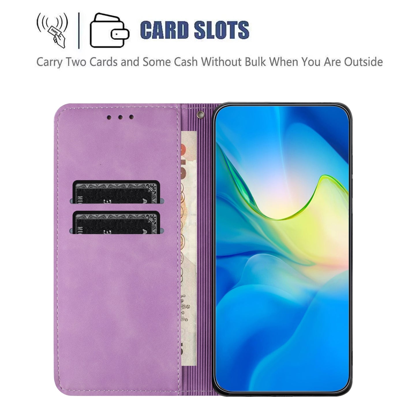 For iPhone 15 Pro Max Ethnic Embossed Adsorption Leather Phone Case