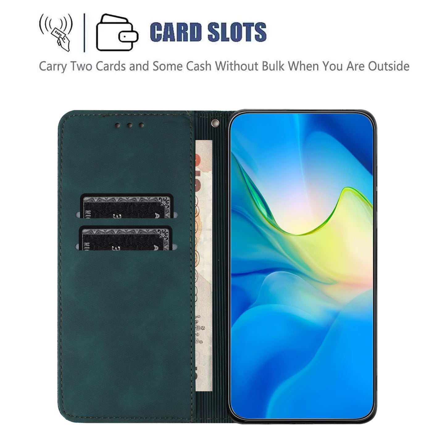 For iPhone 15 Pro Max Ethnic Embossed Adsorption Leather Phone Case