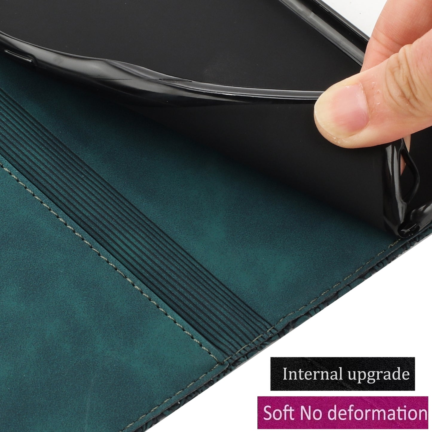 For iPhone 15 Pro Max Ethnic Embossed Adsorption Leather Phone Case