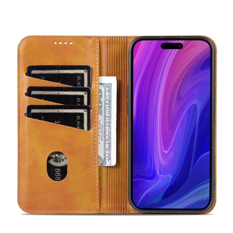 iPhone 15 Pro Max Leather Wallet Case with Card Holder & Magnetic Closure