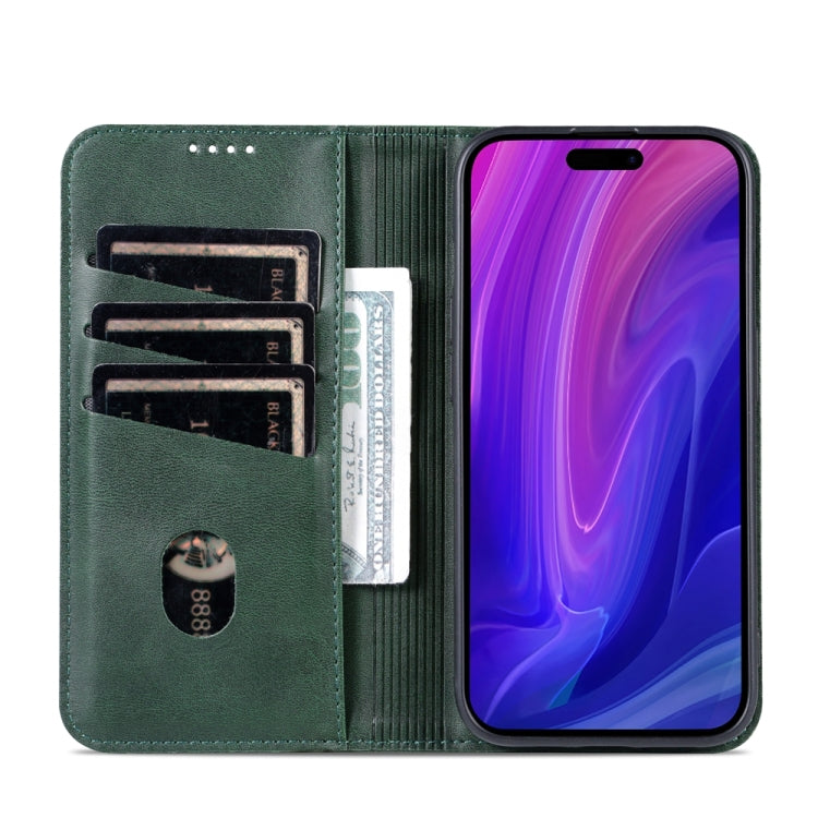 iPhone 15 Pro Max Leather Wallet Case with Card Holder & Magnetic Closure