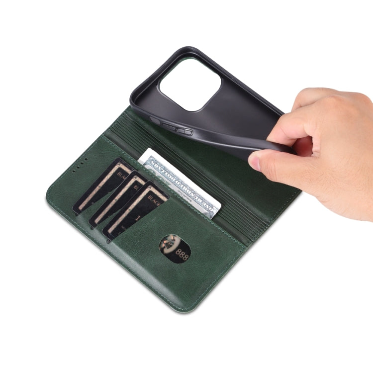 iPhone 15 Pro Max Leather Wallet Case with Card Holder & Magnetic Closure