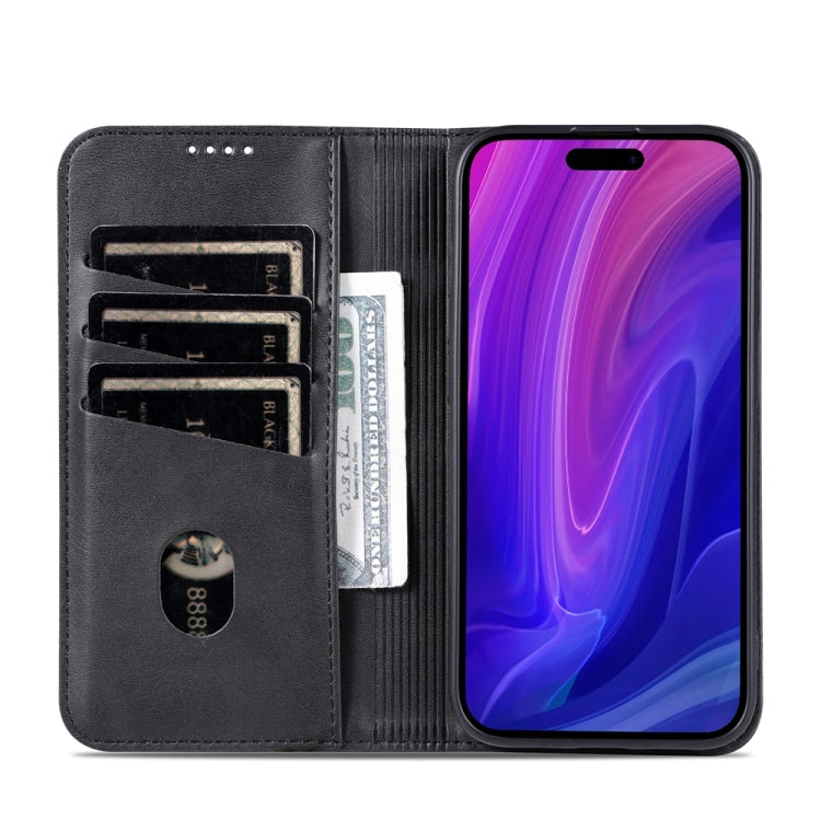 iPhone 15 Pro Max Leather Wallet Case with Card Holder & Magnetic Closure