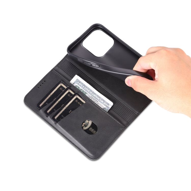 iPhone 15 Pro Max Leather Wallet Case with Card Holder & Magnetic Closure